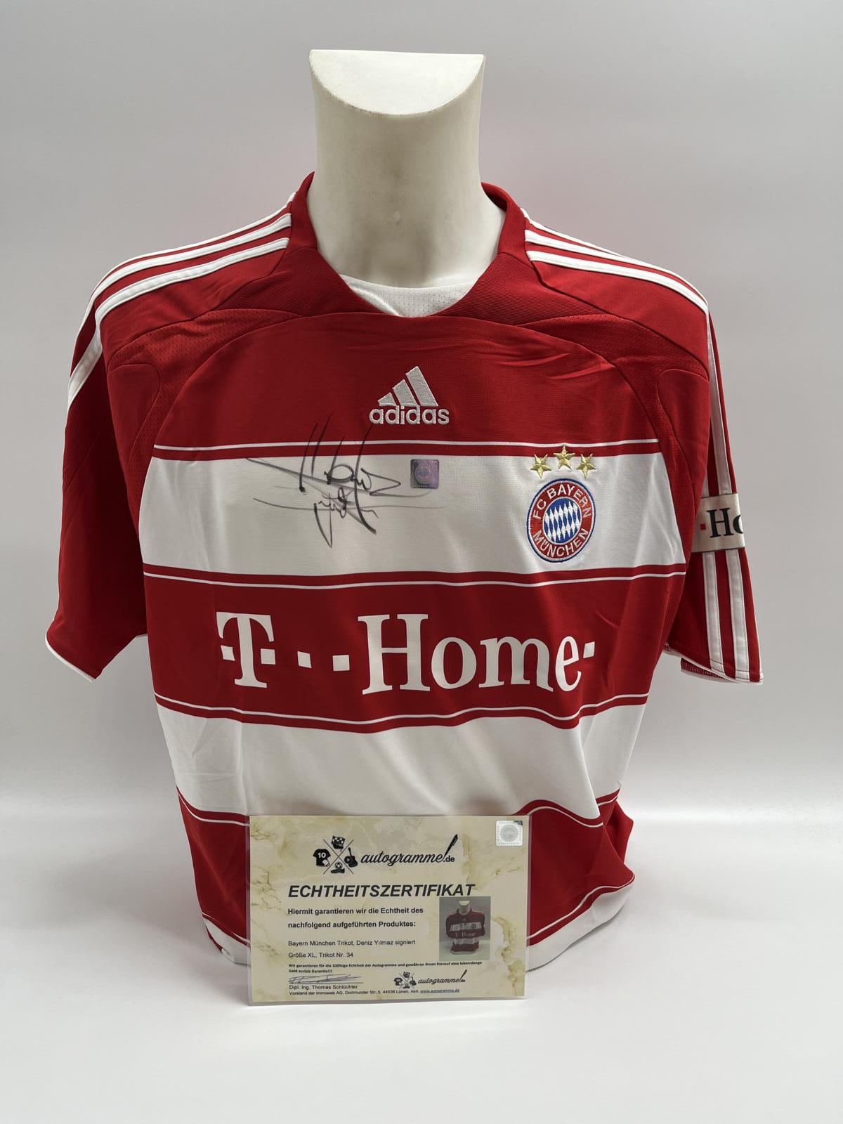 Bayern München Trikot Deniz Yilmaz signiert Adidas FCB Autogramm COA XL