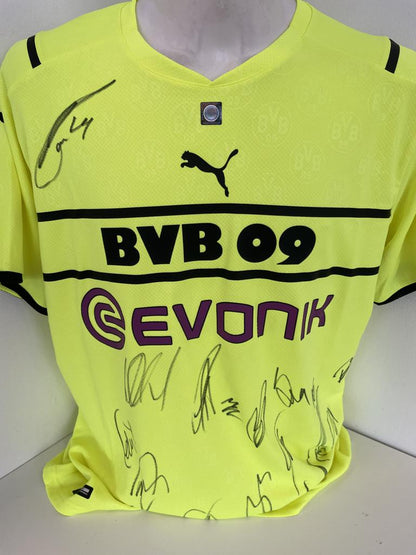 BVB Trikot 2021/2022 team signed Borussia Dortmund Coa Neu Puma XL