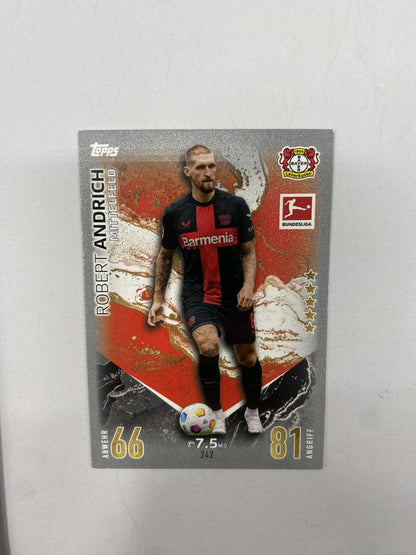 Kapitänsbinde Robert Andrich signiert im Rahmen Bayer 04 Leverkusen Autogramm