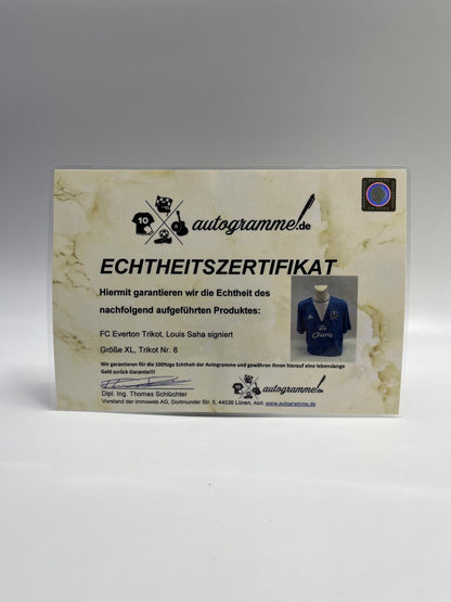 FC Everton Trikot Louis Saha signed autograph football England Coa XL