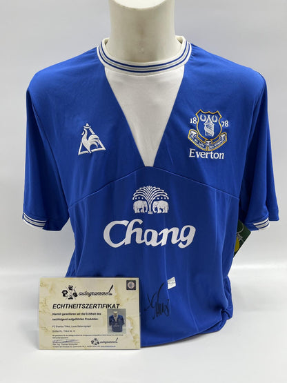 FC Everton Trikot Louis Saha signed autograph football England Coa XL