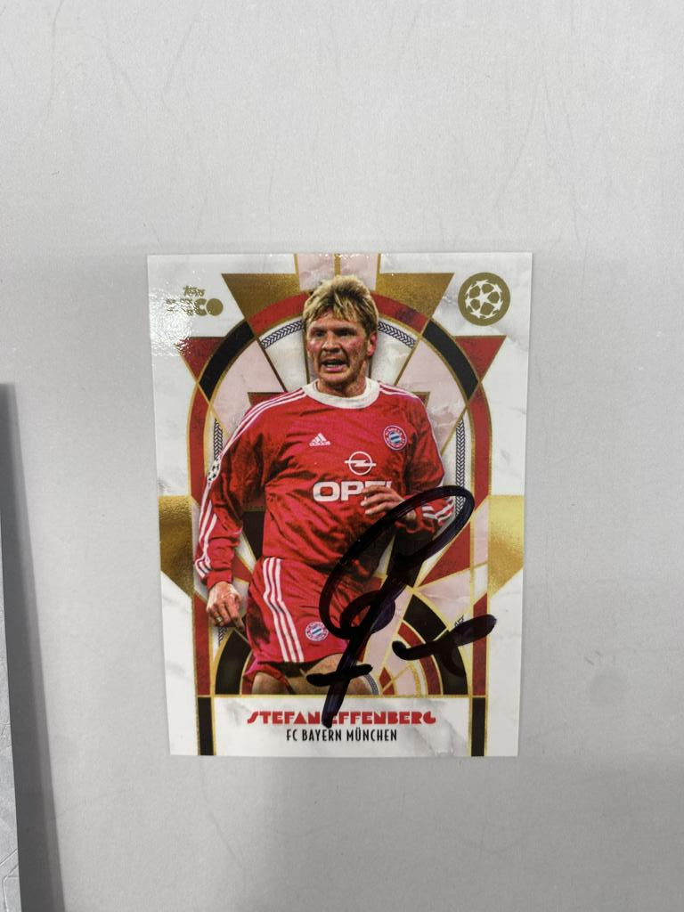 Kapitänsbinde Stefan Effenberg signiert im Rahmen Bayern München Fußball COA