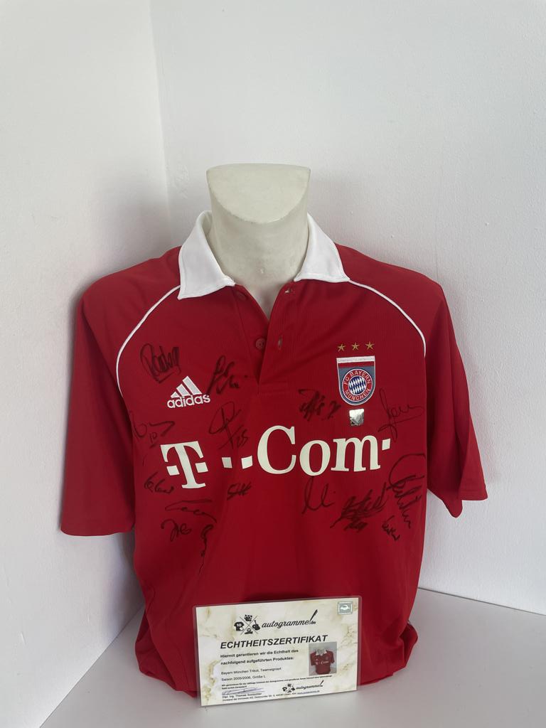 Bayern München Trikot 05/06 Teamsigniert Fußball Bundesliga Autogramm Adidas L