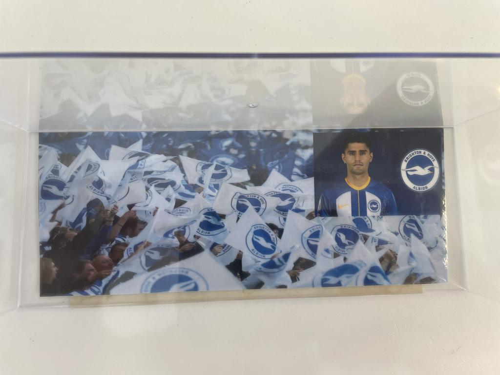 Fußballschuh Dahoud signiert Autogramm Under Armour Brighton & Hove Albion