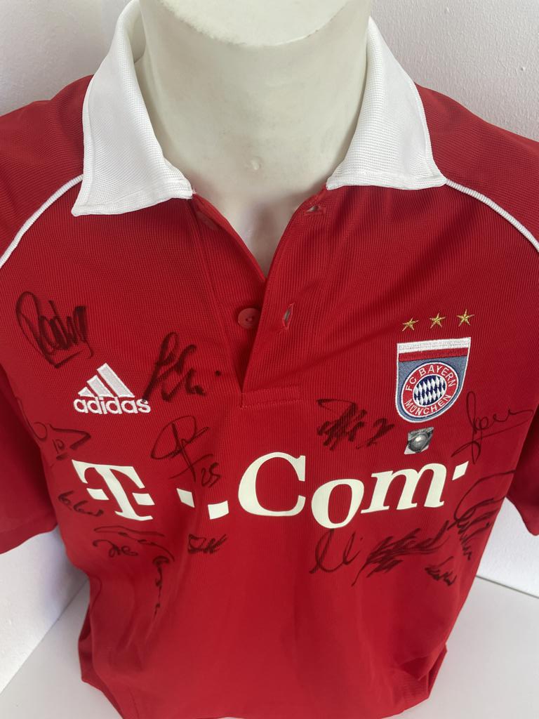 Bayern München Trikot 05/06 Teamsigniert Fußball Bundesliga Autogramm Adidas L