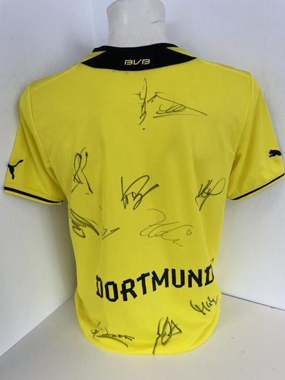 BVB Trikot 2013/2014 team signed Borussia Dortmund Coa Puma M