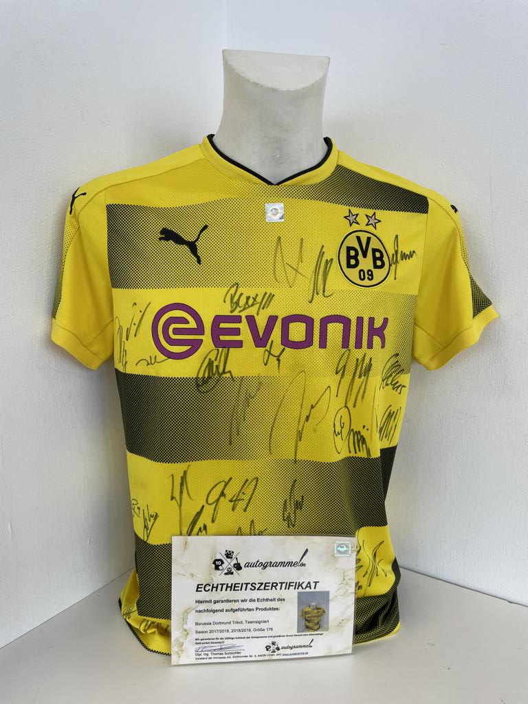 BVB Trikot 2017/2018 Teamsigniert Borussia Dortmund COA Puma 176