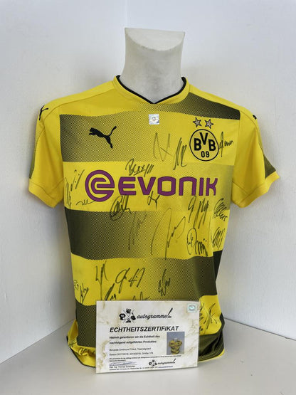 BVB jersey 2017/2018 team signed Borussia Dortmund Coa Puma 176