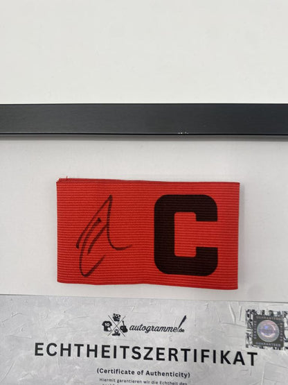 Captain's armband signed by Emre Can in a Borussia Dortmund COA frame
