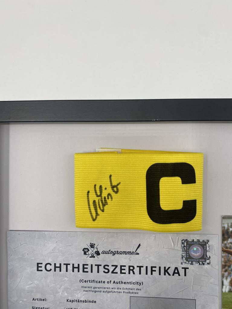 Captain's armband signed by Ulf Kirsten as part of the Dynamo Dresden COA Football campaign