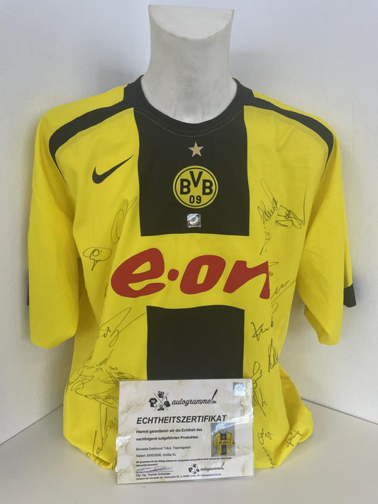 BVB Trikot 2005/2006 Teamsigniert Borussia Dortmund COA Neu Nike XL