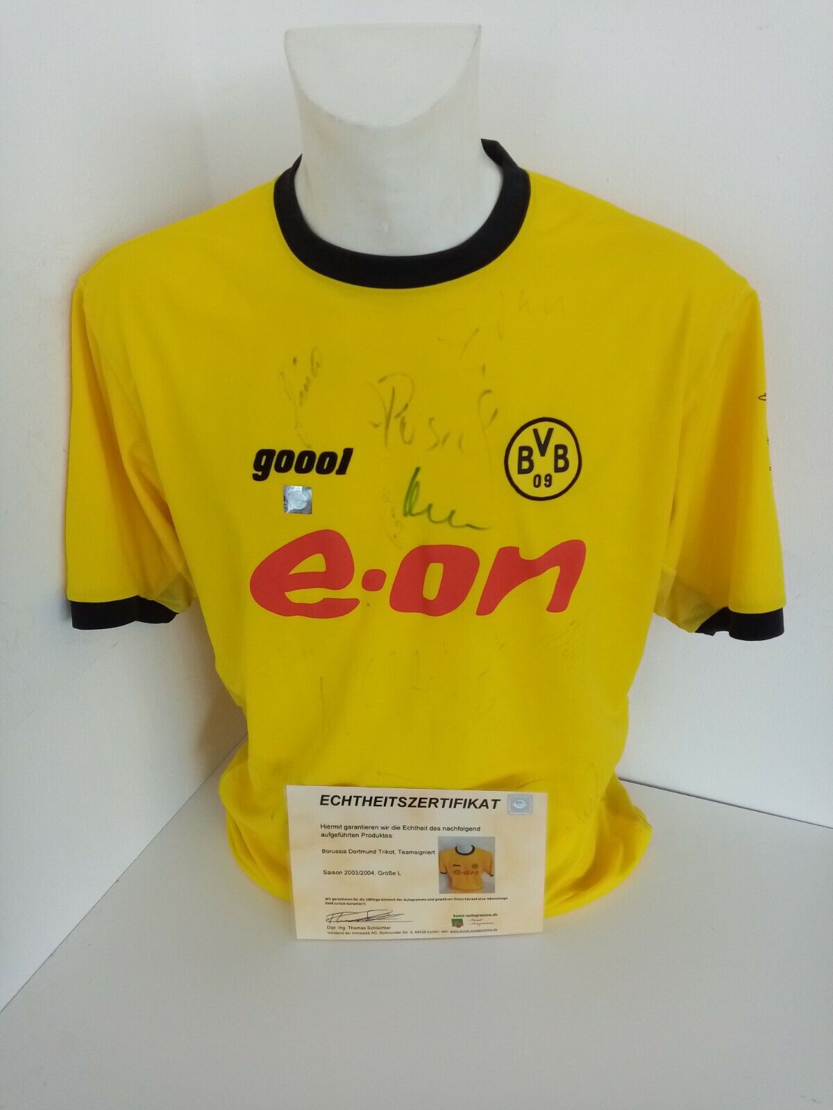 BVB jersey 03/04 team signed Borussia Dortmund autograph signature goool L