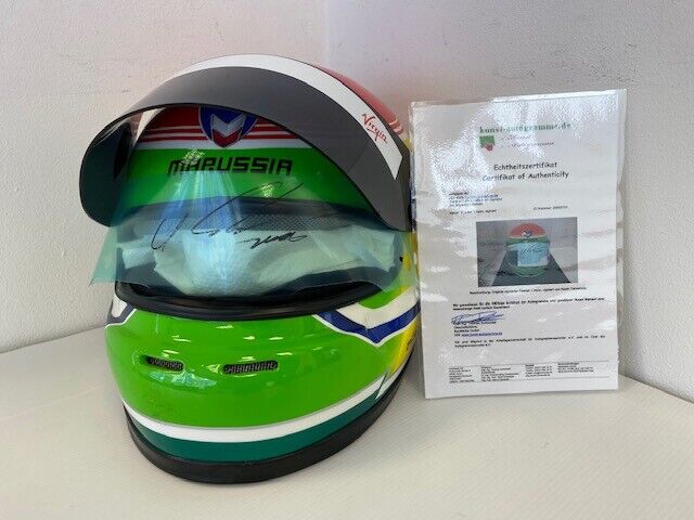 Naoki Yamamoto Formula 1 helmet with original signature and certificate of authenticity