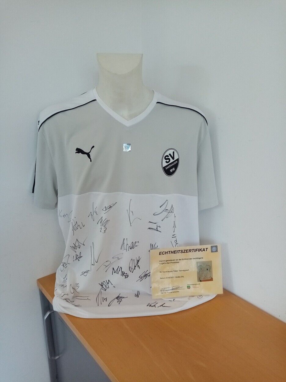 SV Sandhausen Jersey 16/17 Team Signed Football Autograph Puma Signature 3XL