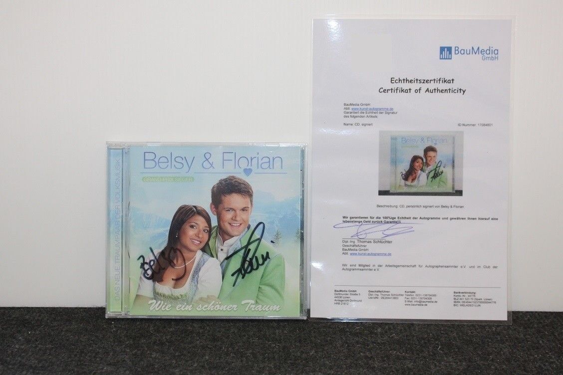 CD, Belsy &amp; Florian signed, Like a beautiful dream, autograph, signature, music