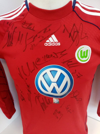 VfL Wolfsburg goalkeeper jersey 2013/2014 team signed adidas bundesliga wolves 152