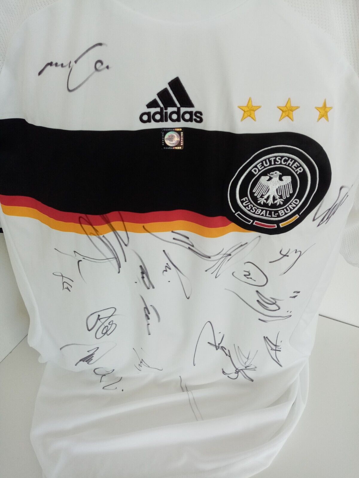 Deutschland Trikot EM 2008 Teamsigniert DFB Fußball Autogramm Euro Adidas COA XL