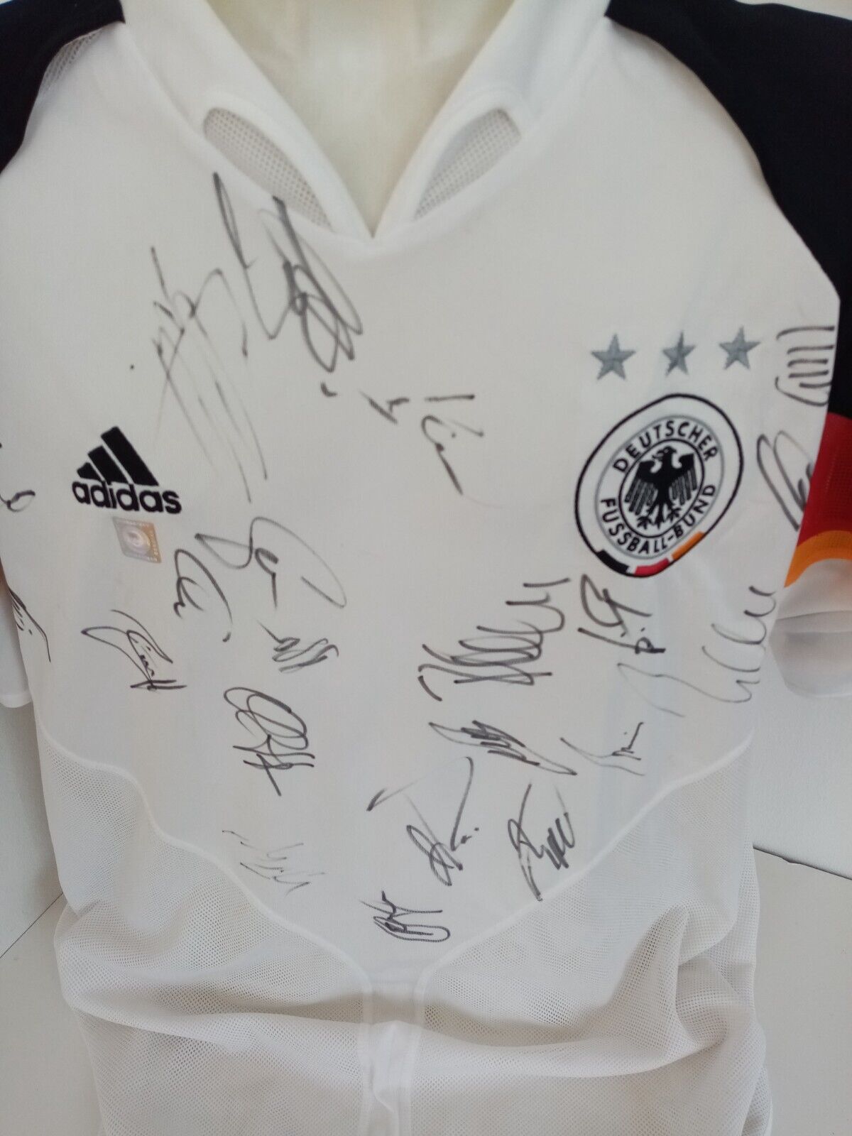 Germany Jersey EM 2004 Team Signed DFB Football Autograph Adidas COA Euro XL