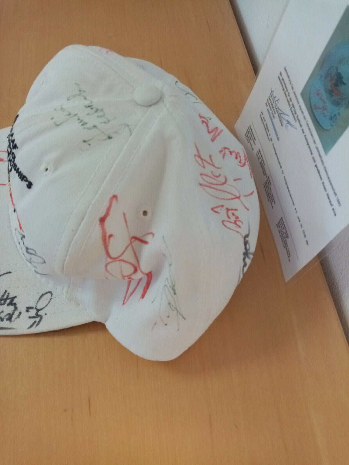 Cap signed by participants of the 1993 World Athletics Championships Stuttgart