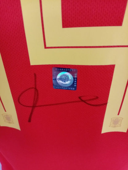 Spain ladies jersey juan bernat signed autograph football adidas new espana m