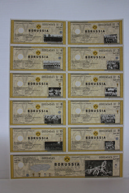 Original BVB Borussia Dortmund jewelry stock framed