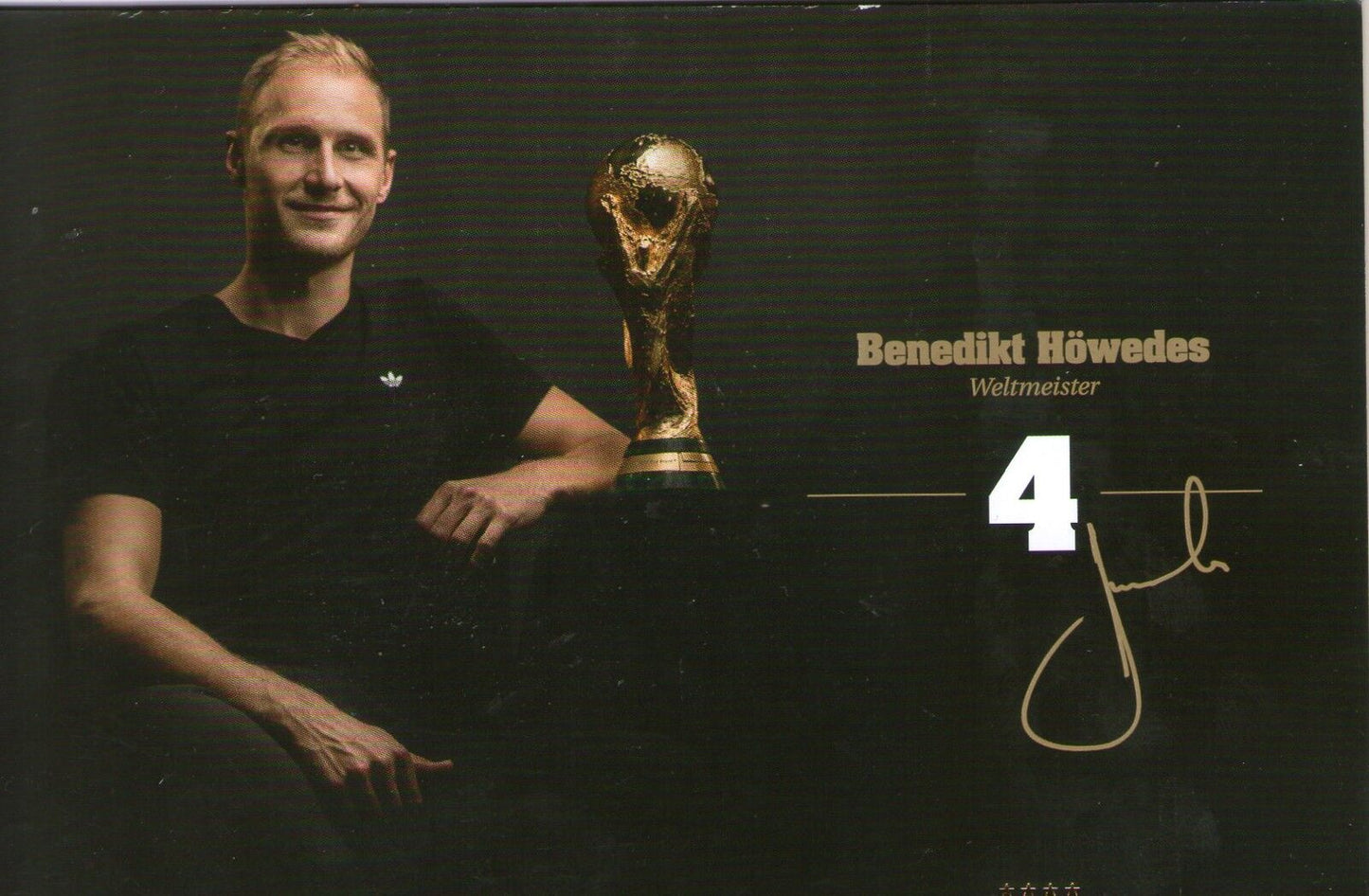 Limited, Limitierte Edition DFB Autogrammkarte! Benedikt Höwedes!! RAR!!, Gold