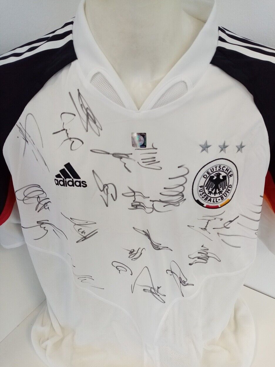 Germany Jersey EM 2004 Team Signed Euro Autograph Football DFB Adidas COA XL