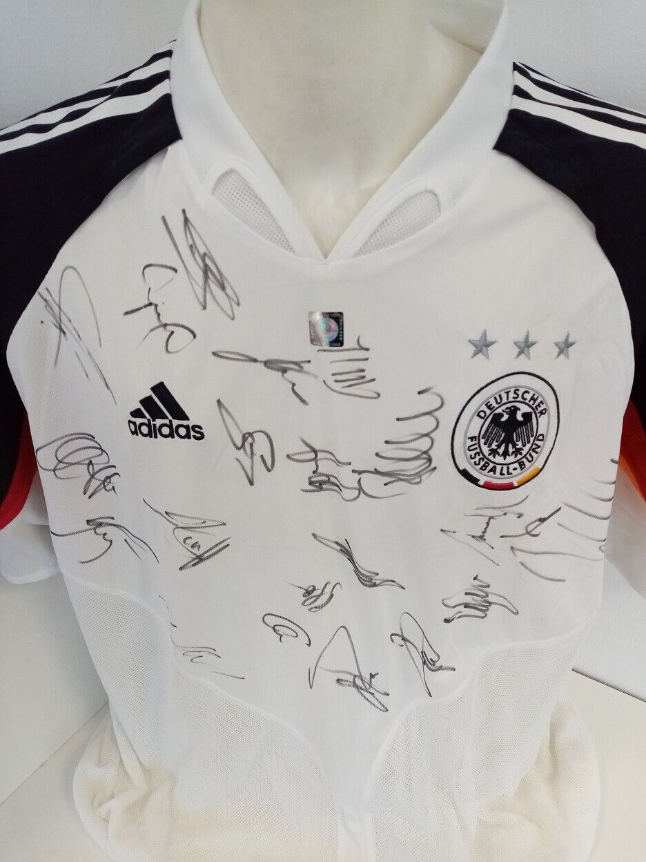 Germany jersey em 2004 team signed euro autograph football DFB adidas coa XL