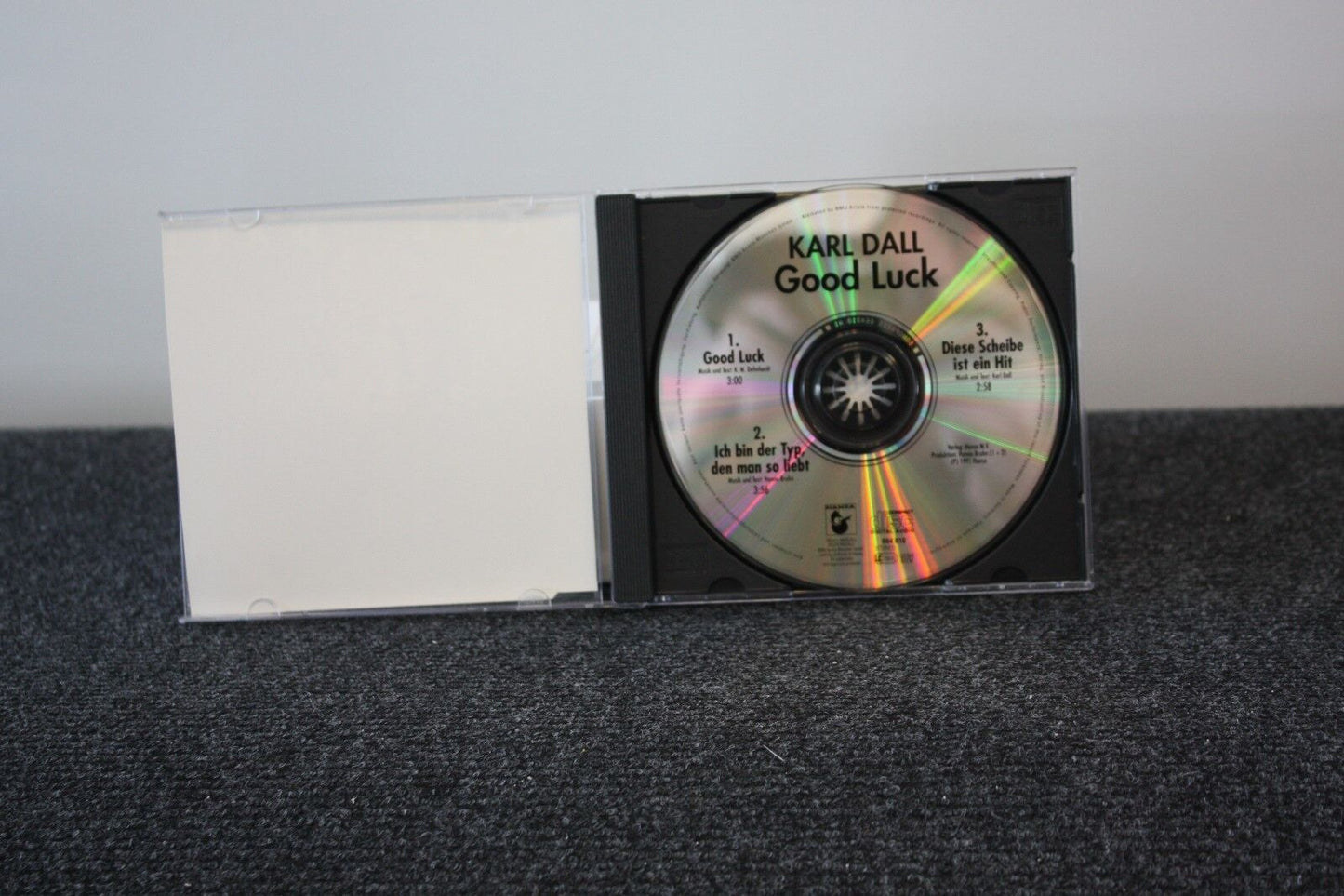 CD, Karl Dall signed, GOOD LUCK, music, autograph, singing, song, television