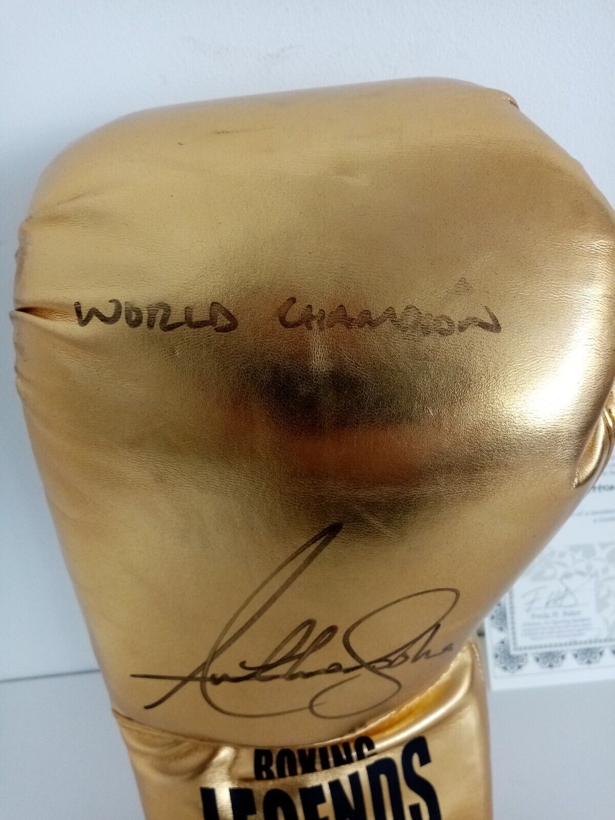 Boxing Gloves Anthony Joshua signed signature autograph boxing England COA