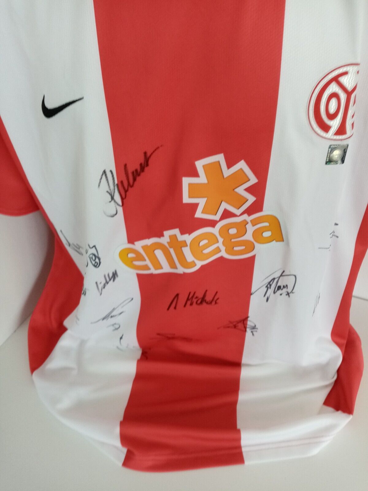 Mainz 05 jersey 09/10 team signed autograph football bundesliga nike new coa xxl