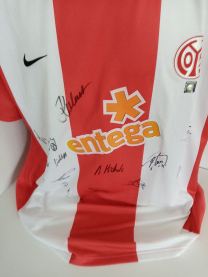 Mainz 05 jersey 09/10 team signed autograph football bundesliga nike new coa xxl