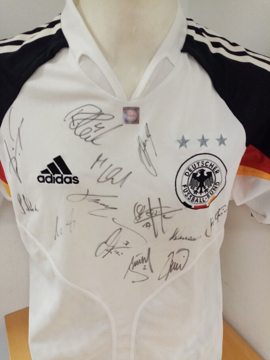 Germany Jersey EM 2004 Team Signed DFB Football Autograph Adidas Euro COA S