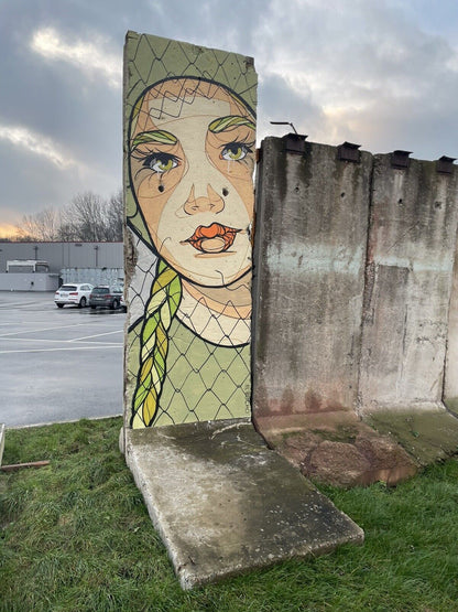 El Bocho painted Berlin Wall - real wall element segment