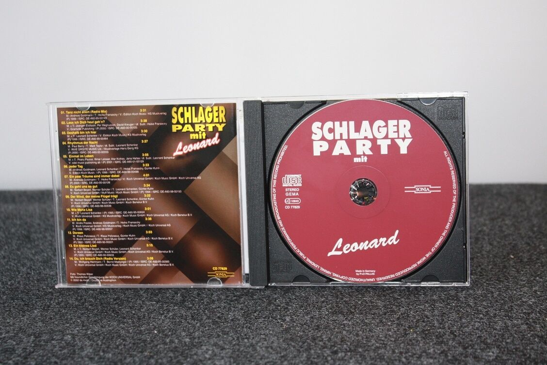 CD, Leonard signed, Schlagerparty with Leonard, Music, German, Singing Schlager