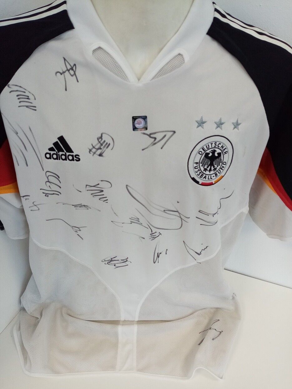 Germany Jersey EM 2004 Team Signed Euro Autograph Football DFB Adidas XL