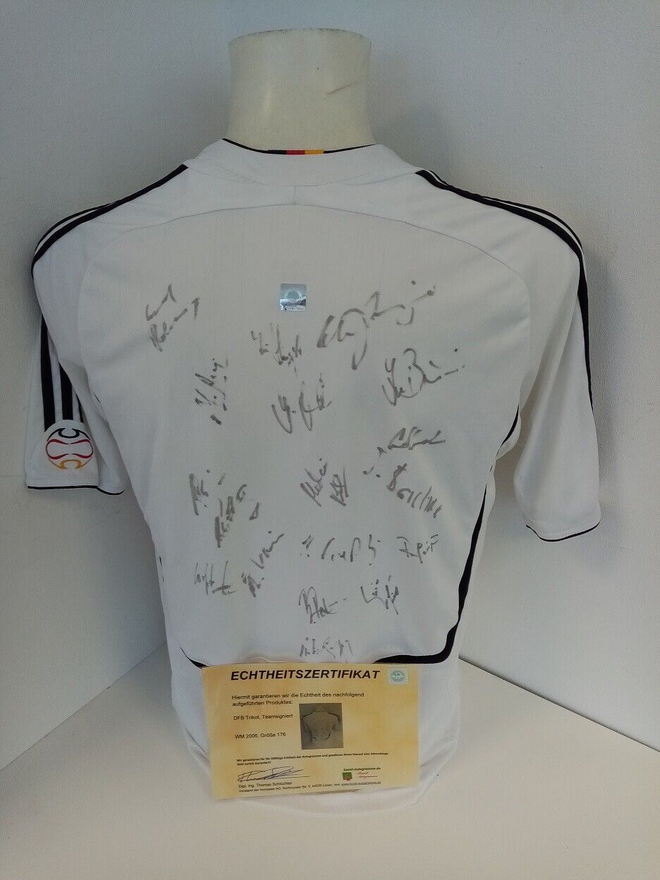 Germany Jersey World Cup 2006 Team Signed Autograph Football DFB Adidas COA 176