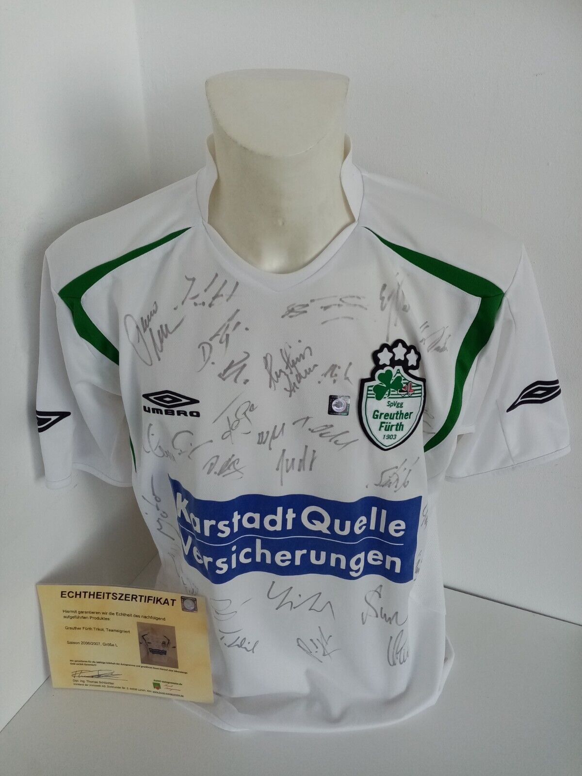 Greuther Fürth Jersey 2006/0207 Team Signed Autograph Football Umbro New COA L