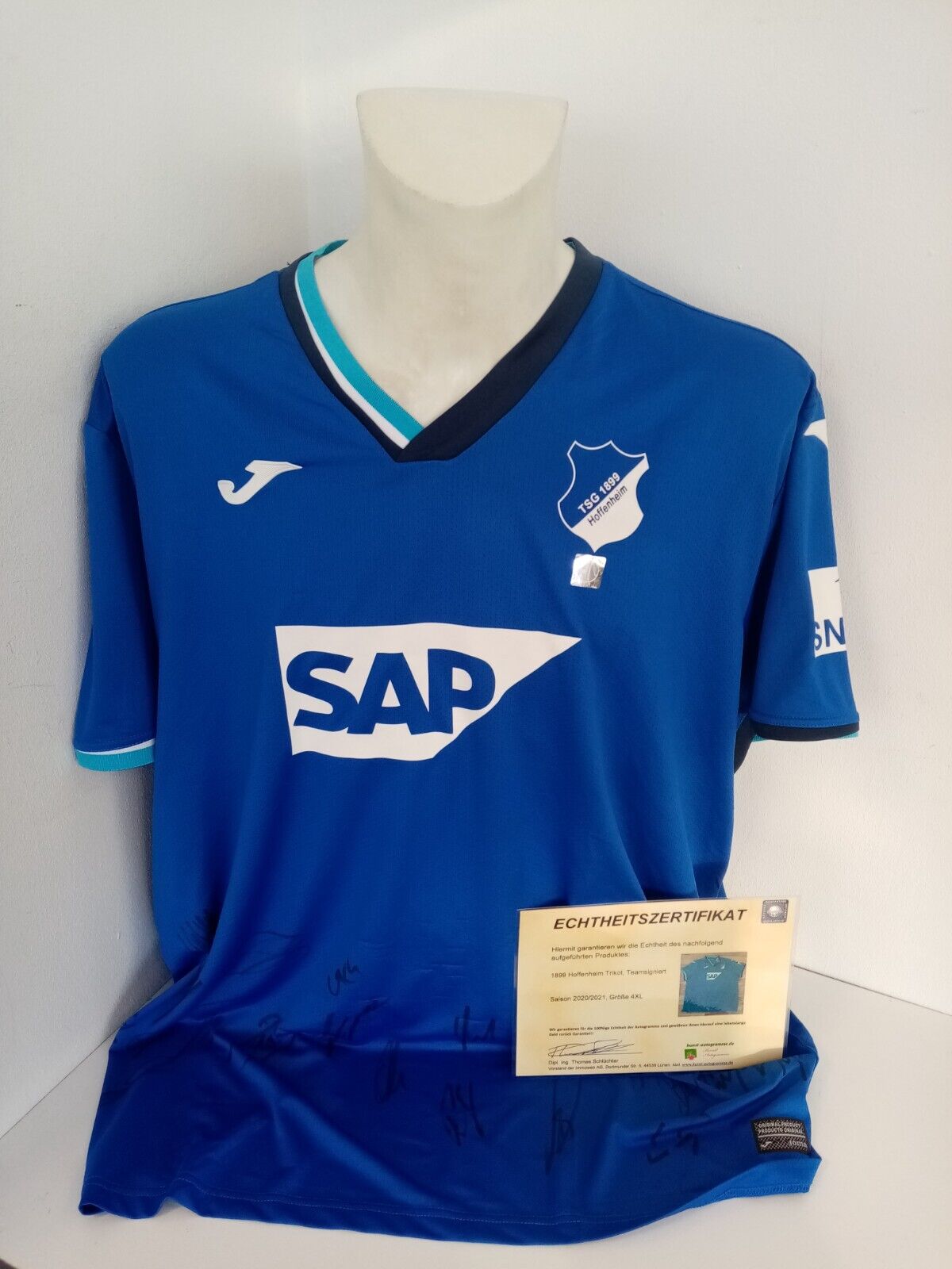 1899 Hoffenheim Jersey 20/21 Team Signed Autograph Football Bundesliga Joma 4XL