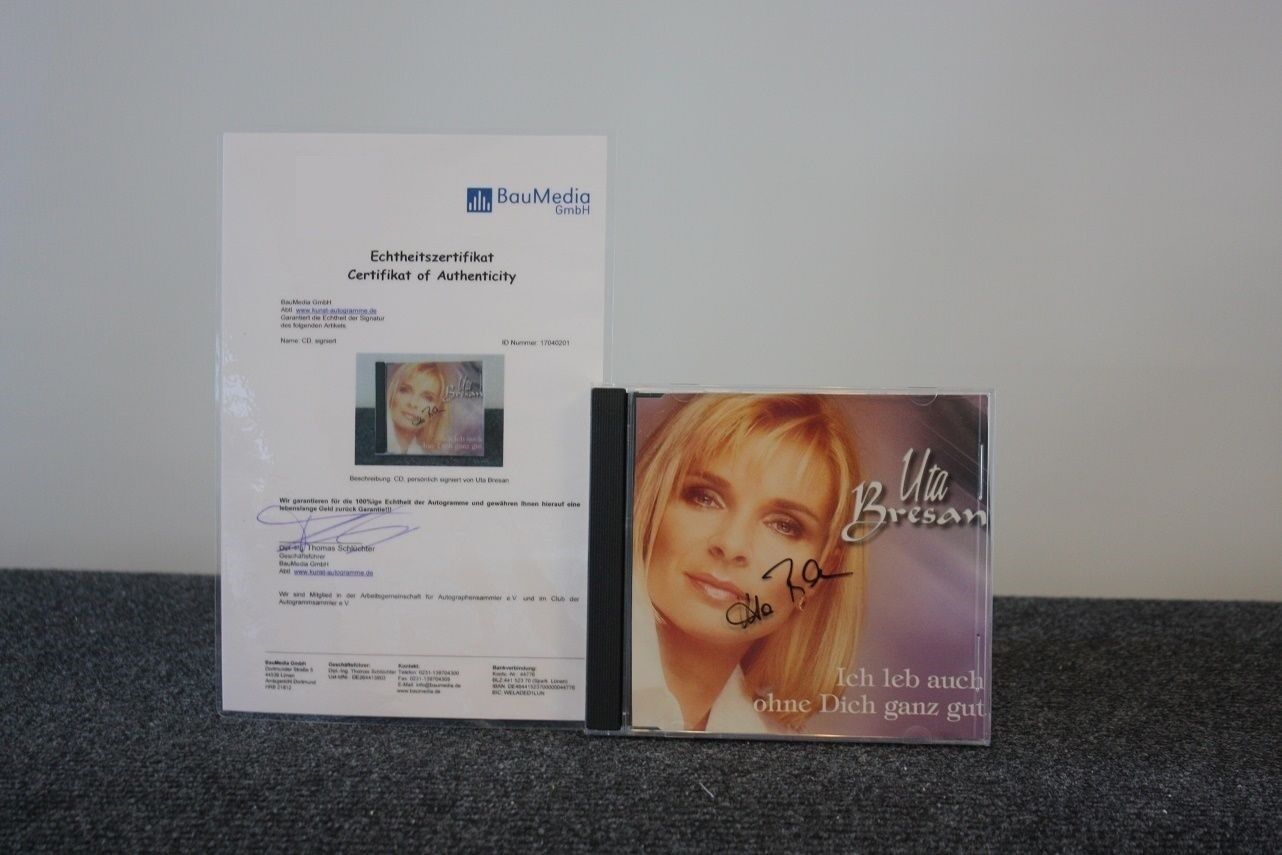 CD, Uta Bresan signed, I live quite well without you, music, autograph, song