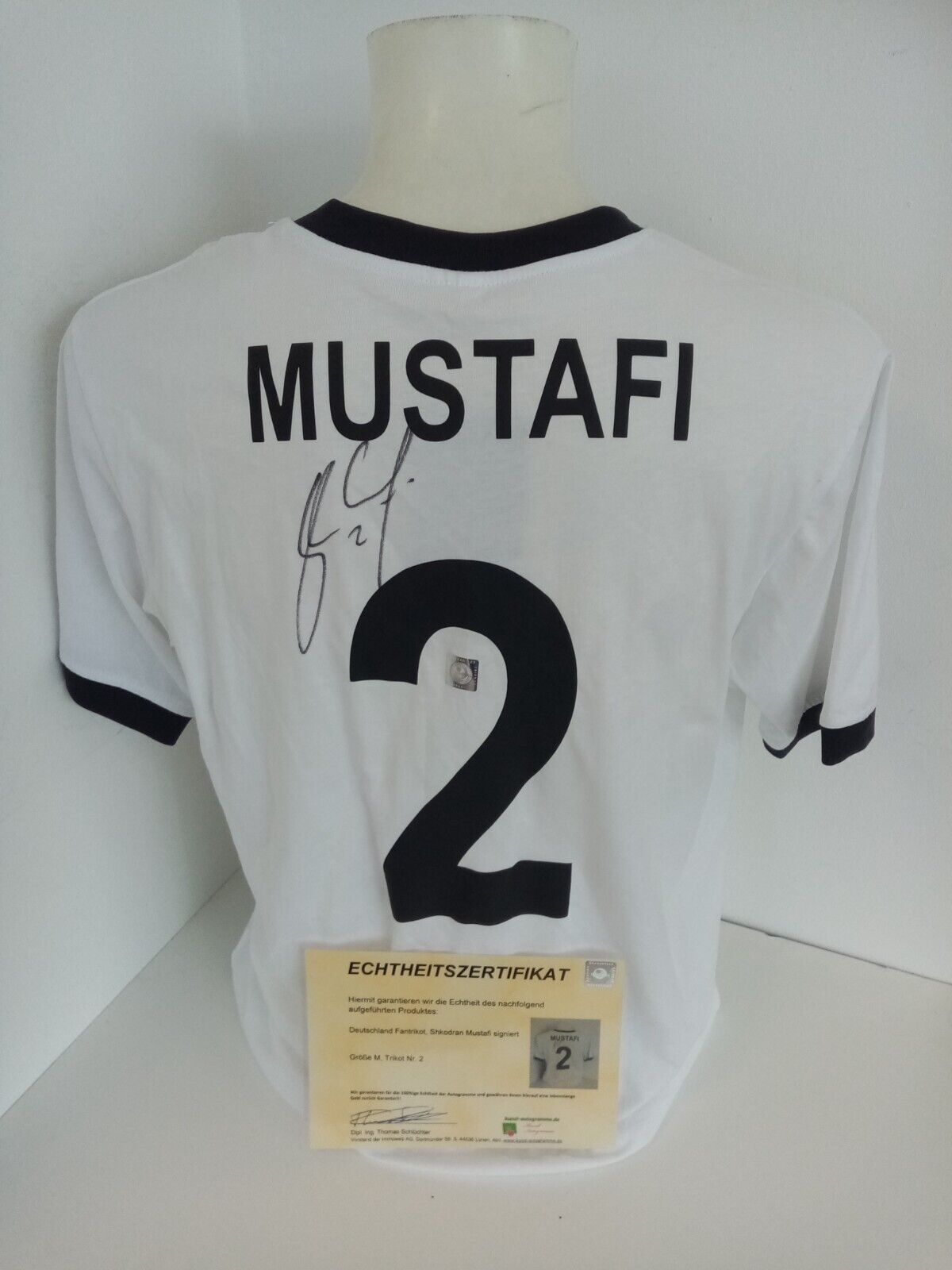 Germany Fan Jersey Mustafi signed DFB Football Jersey New Autograph COA M