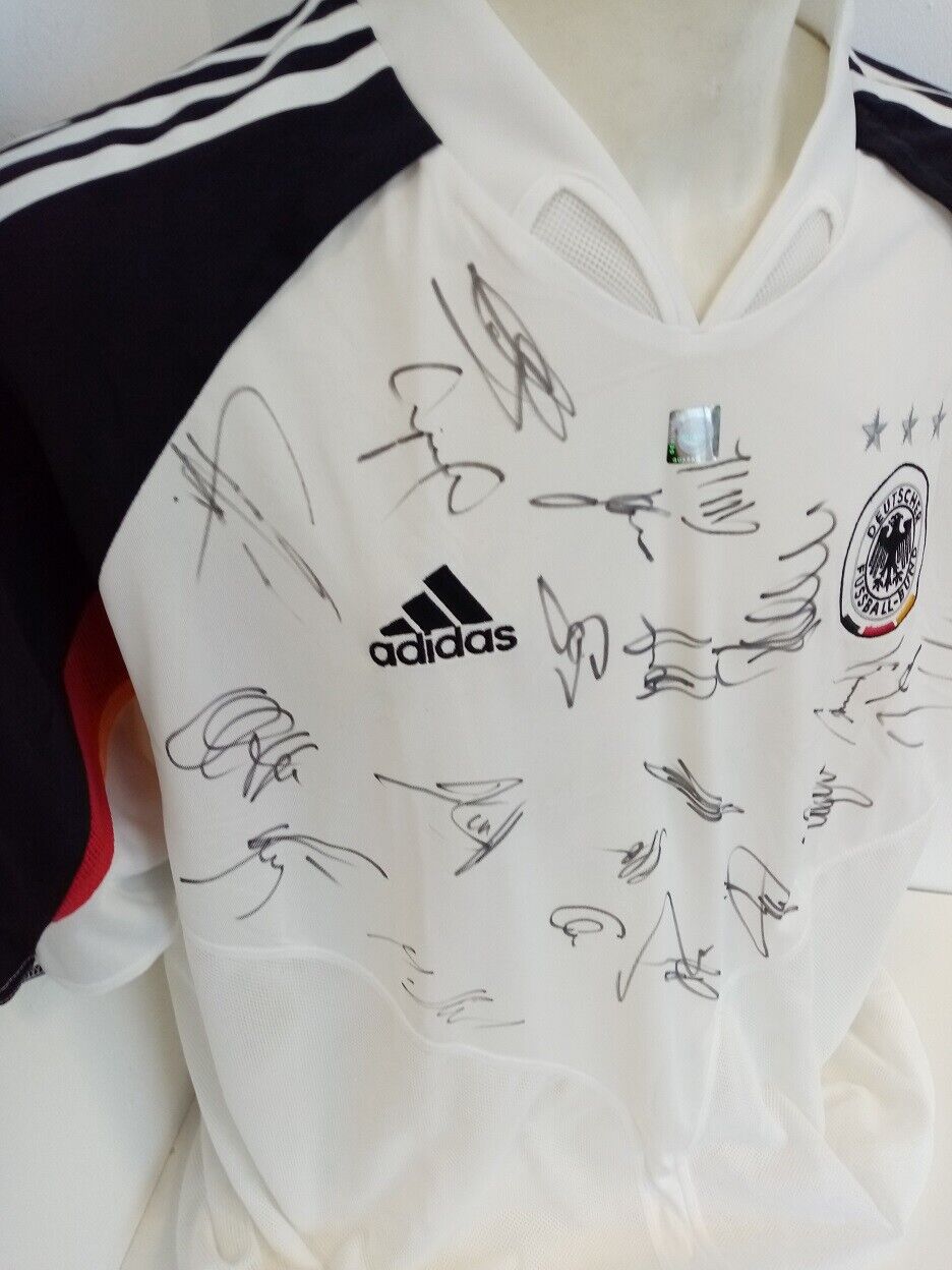 Germany Jersey EM 2004 Team Signed Euro Autograph Football DFB Adidas COA XL