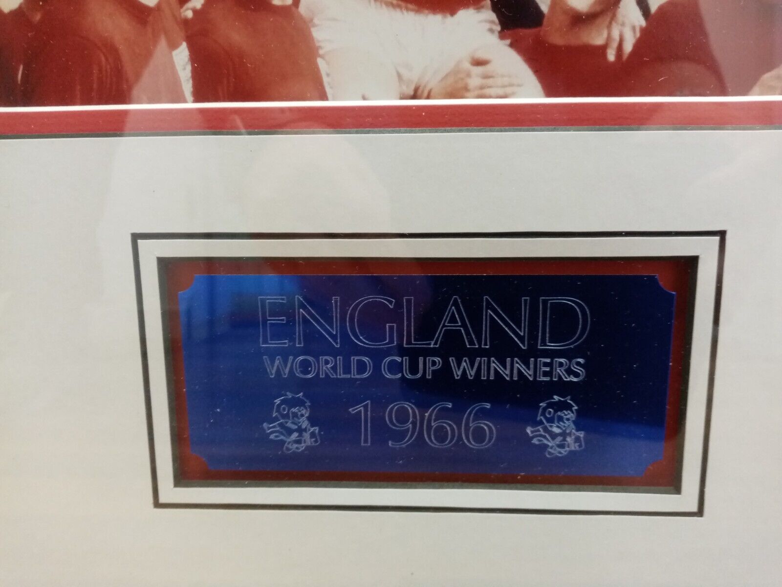 England Repro Trigot WM 1966 + frame team signed autograph Hurst Charlton Coa