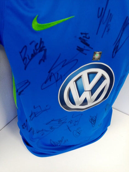 VfL Wolfsburg jersey 2018/2019 team signed wolves autograph adidas bundesliga m