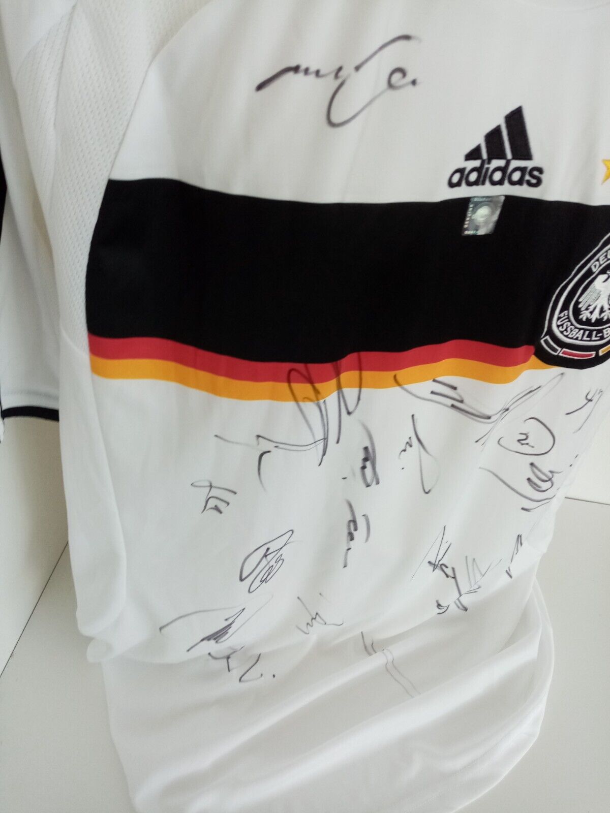 Deutschland Trikot EM 2008 Teamsigniert DFB Fußball Autogramm Euro Adidas COA XL