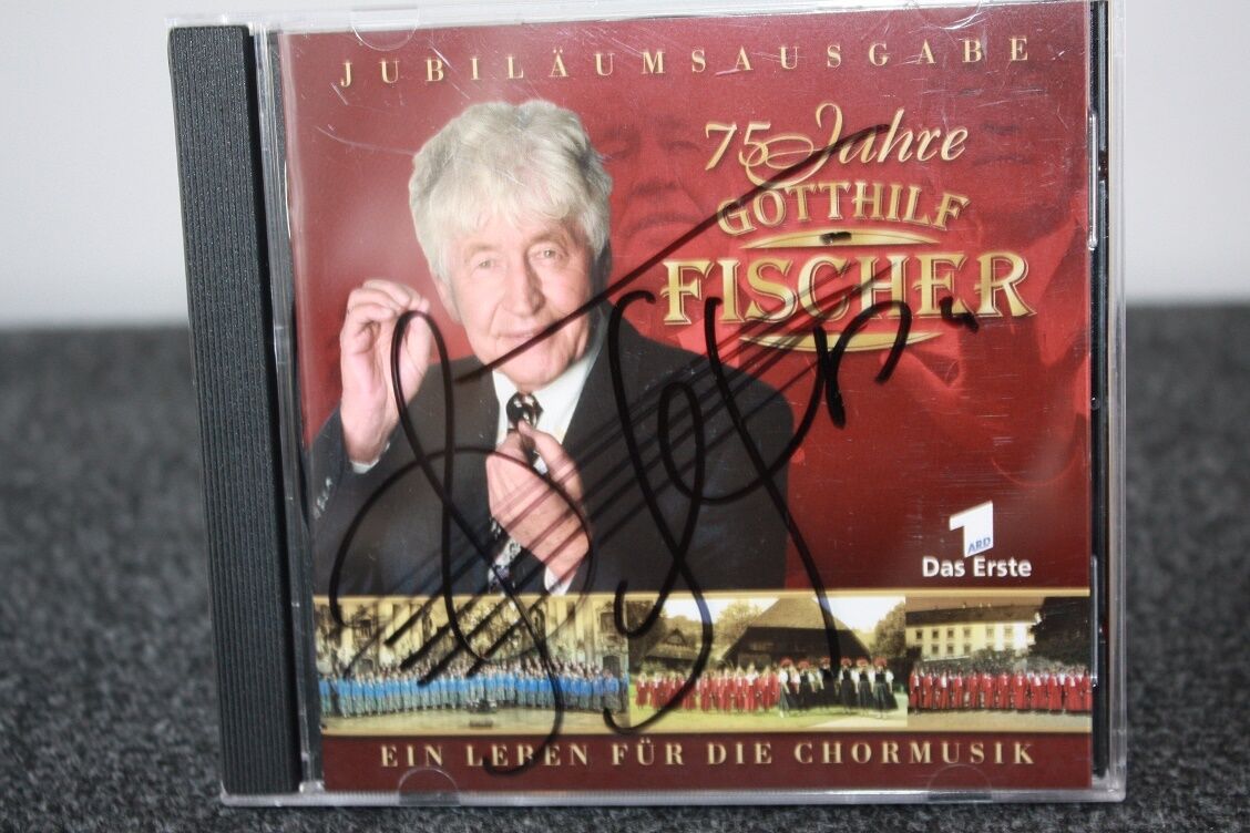 CD, Gotthilf Fischer signed, 75 years, anniversary edition, autograph, music