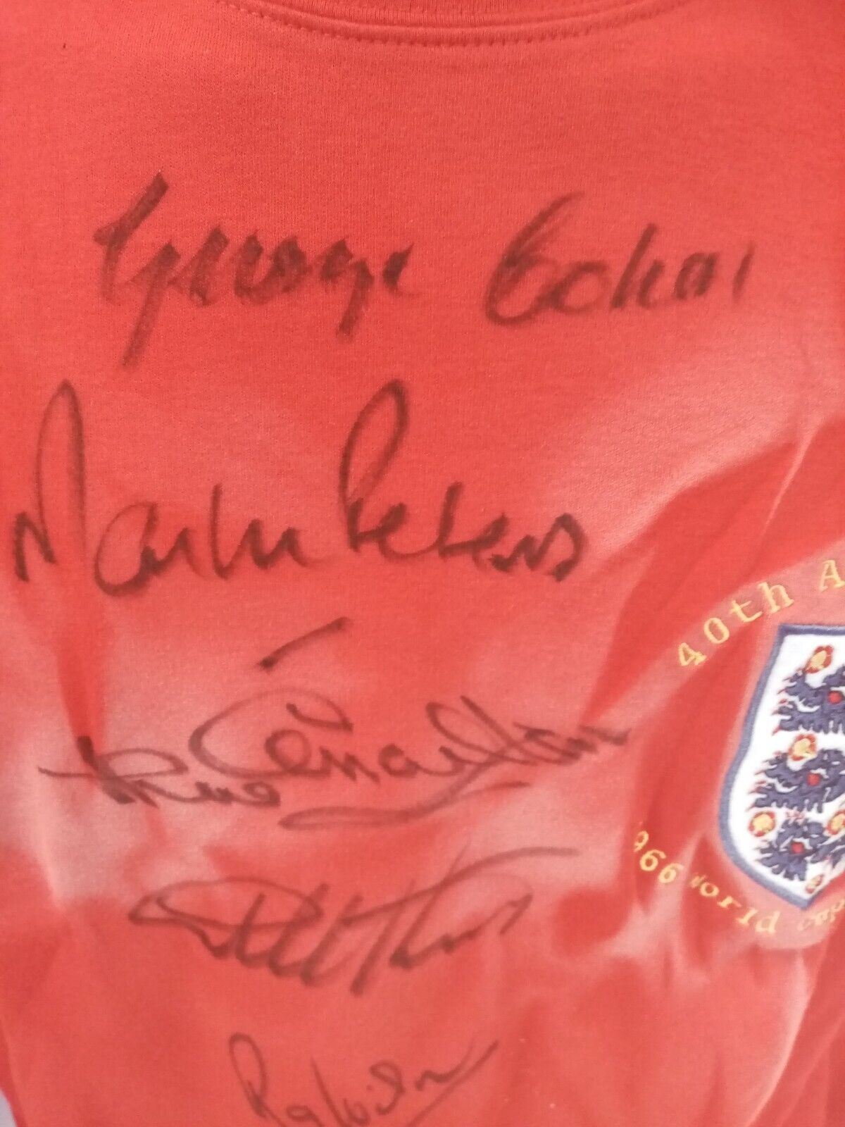 England replica jersey World Cup 1966 9x signed autograph football COA Wembley L / XL