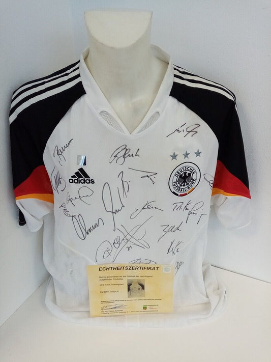 Germany Jersey EM 2004 Team Signed COA Autograph Football DFB Adidas XL