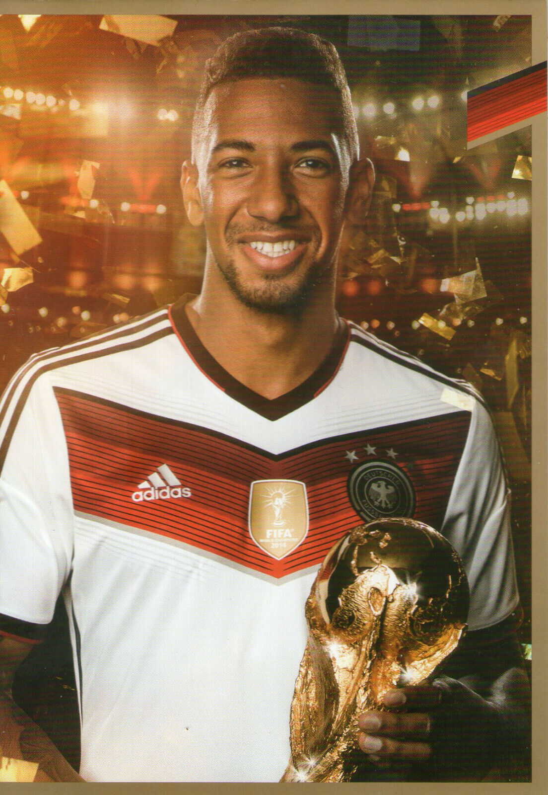 Limited, Limitierte Edition DFB Autogrammkarte! Jerome Boateng!! RAR!!, Gold