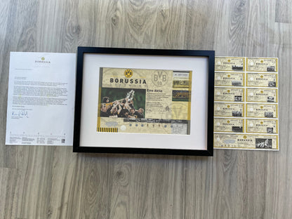 Original BVB Borussia Dortmund jewelry stock framed